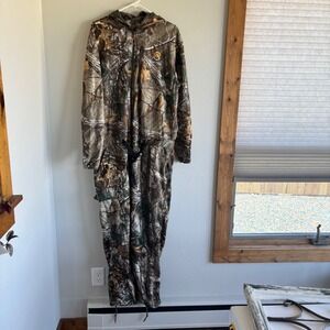 ScentLok Realtree Xtra Camo Hunting Coveralls Hooded Full Zip Suit Mens Large